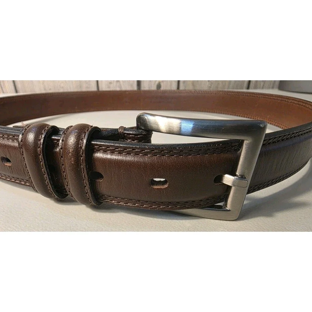 Axcess Leather Belt Mens Size 36 Argentina Brown